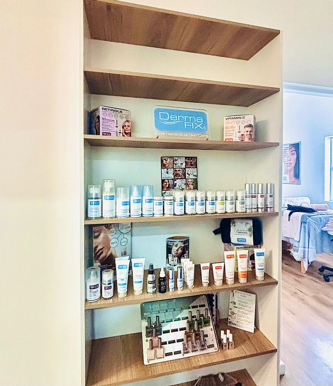 Dermafix skincare products for sal at Madia's Beauty.
